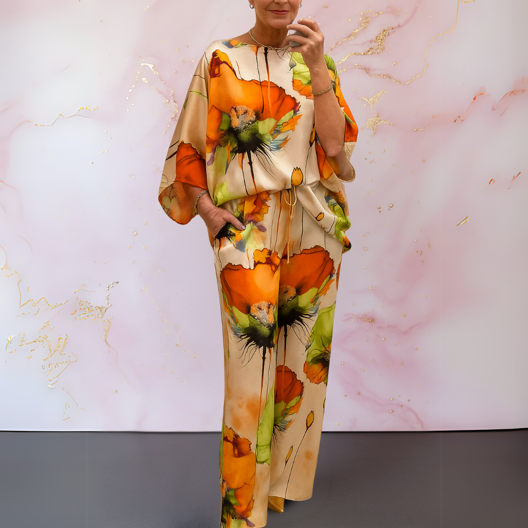 Elisabetta™ | Completo da donna in raso a due pezzi