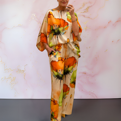 Elisabetta™ | Completo da donna in raso a due pezzi