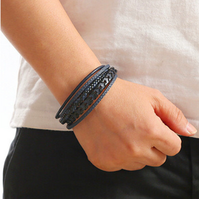Ragnar – Bracciale Vichingo in Pelle Intrecciata