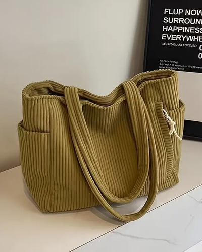 Maria – Borsa a coste con dettaglio a cordoncino