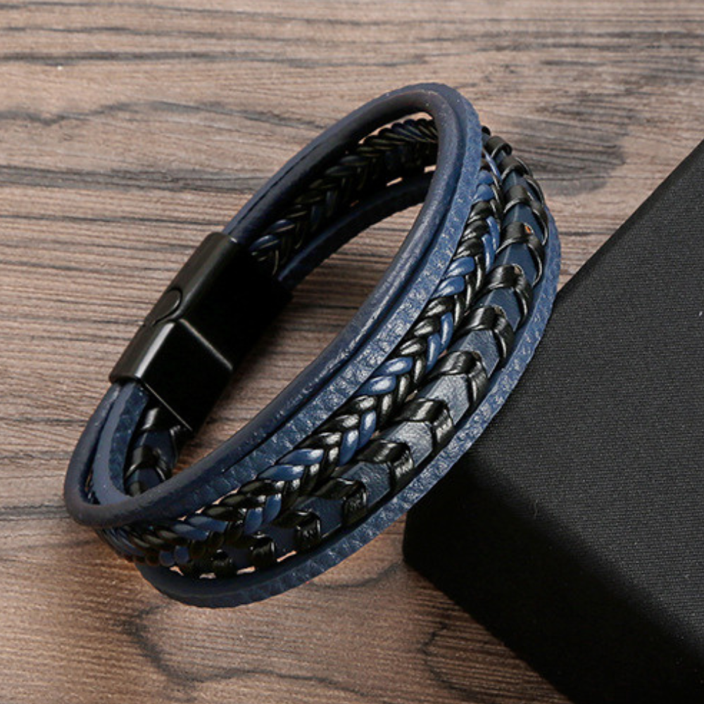 Ragnar – Bracciale Vichingo in Pelle Intrecciata
