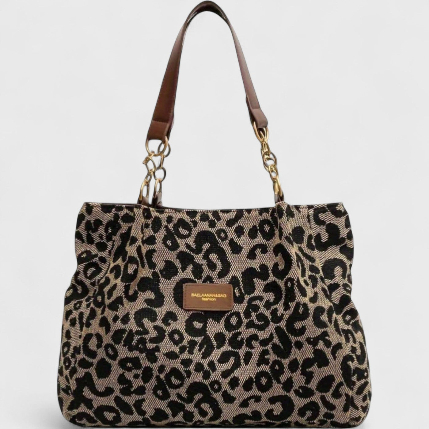 Paola | Borsa capiente con elegante stampa leopardata