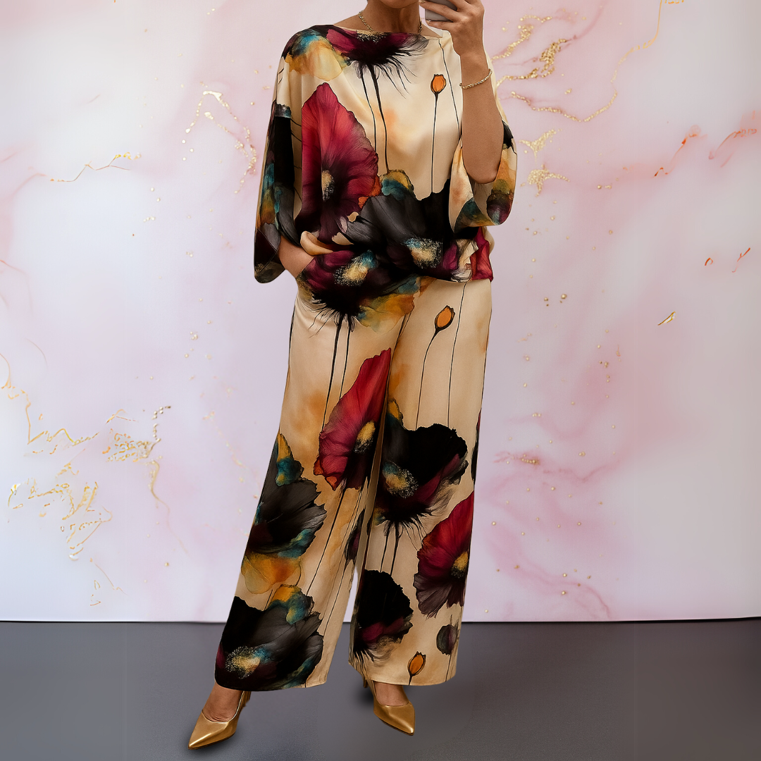 Elisabetta™ | Completo da donna in raso a due pezzi