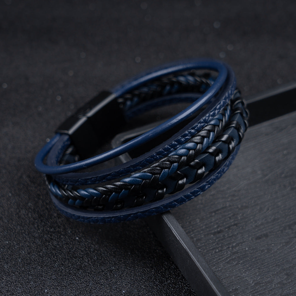 Ragnar – Bracciale Vichingo in Pelle Intrecciata