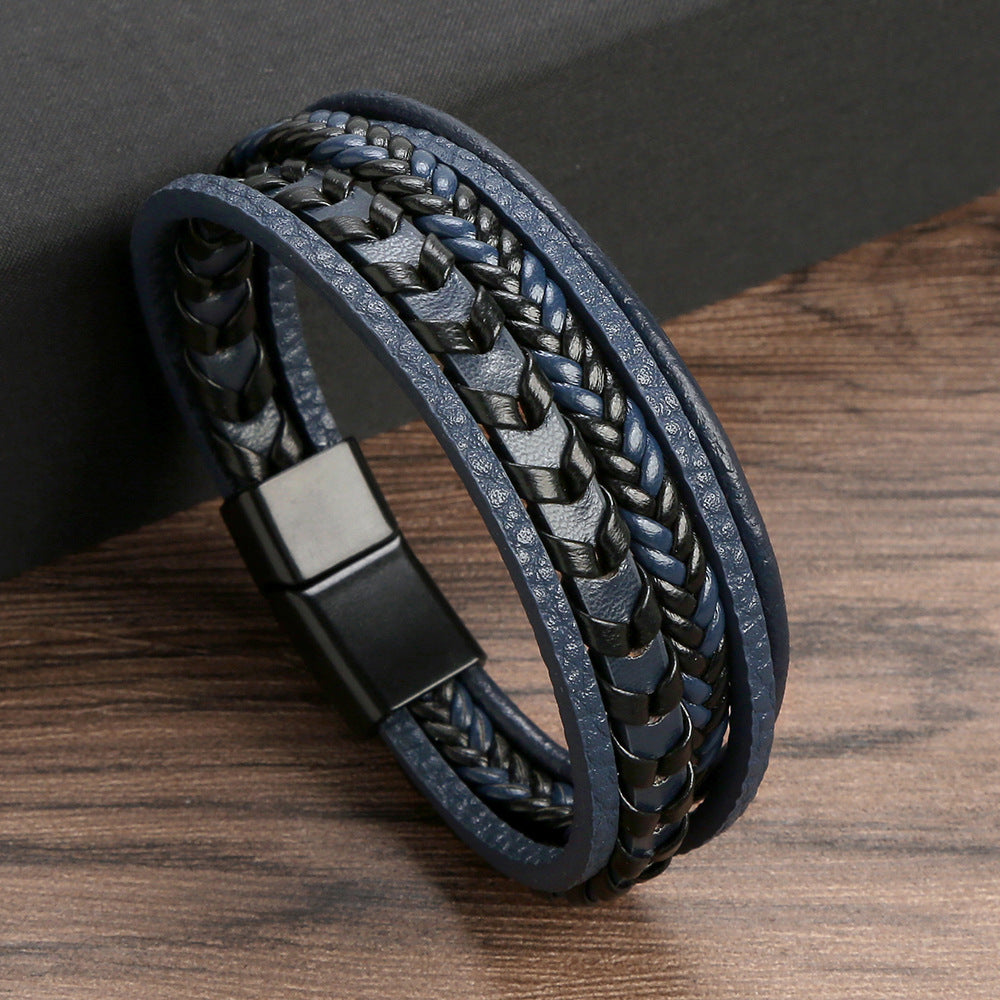 Ragnar – Bracciale Vichingo in Pelle Intrecciata