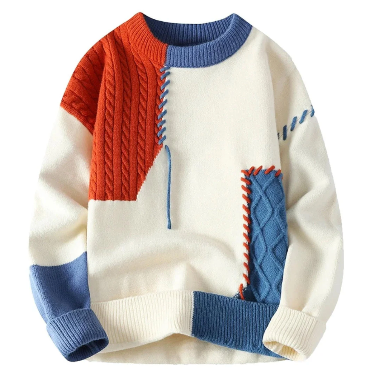 Fabio | Maglione fantasia patchwork
