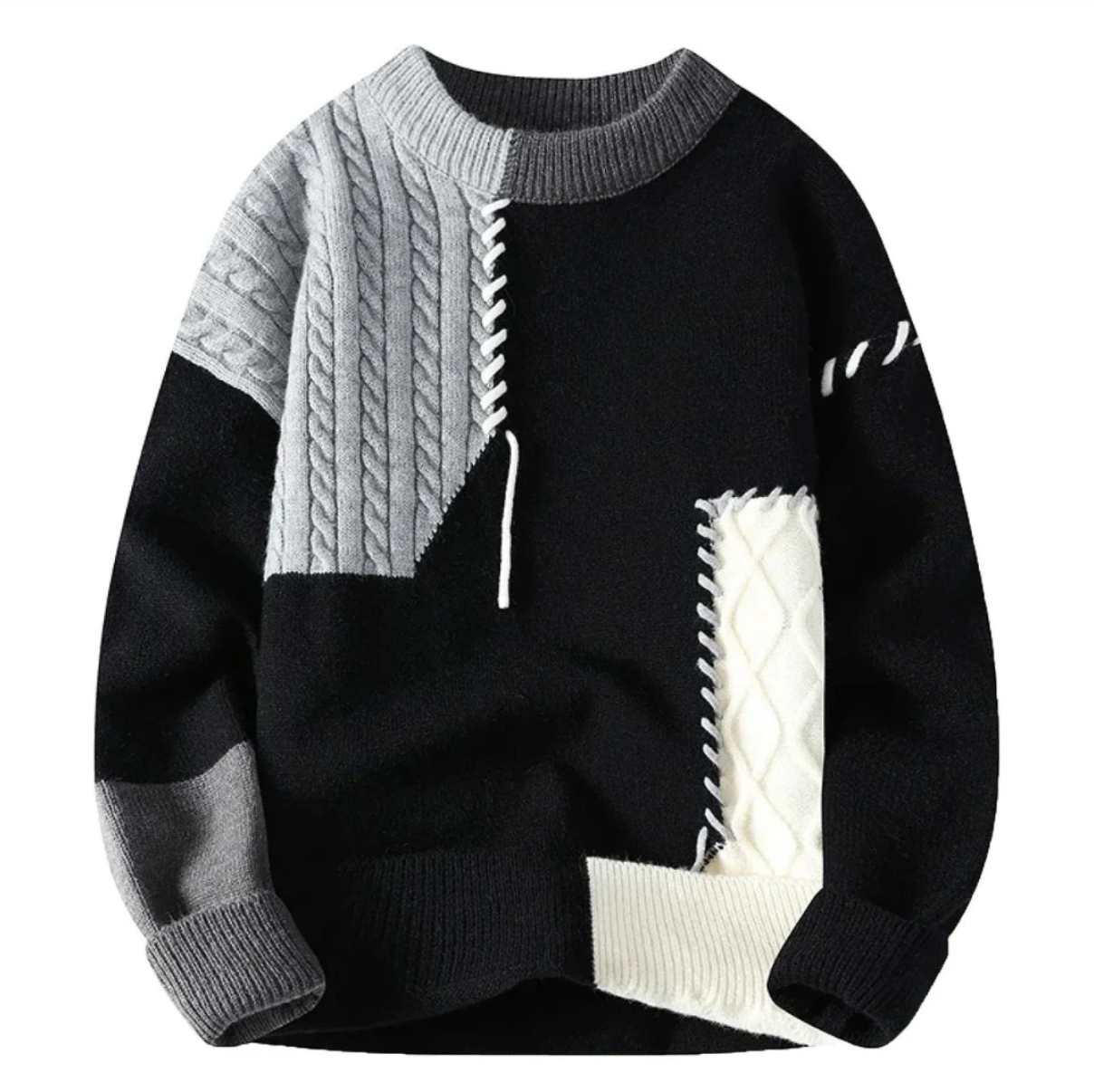 Fabio | Maglione fantasia patchwork
